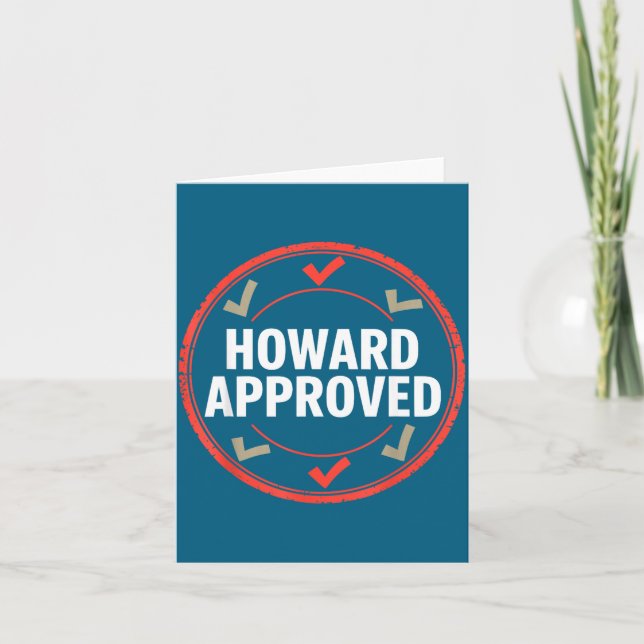 Carte Howard a approuvé  (Devant)