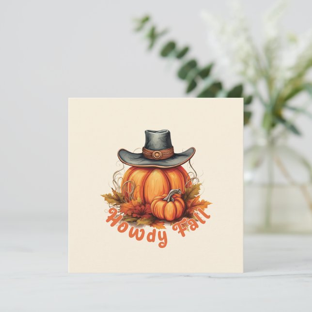 Carte Howdy Fall (Debout devant)