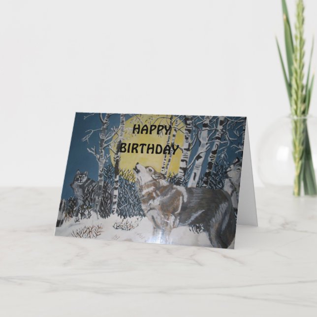 CARTE HOWLING HEUREUX ANNIVERSAIRE (Devant)