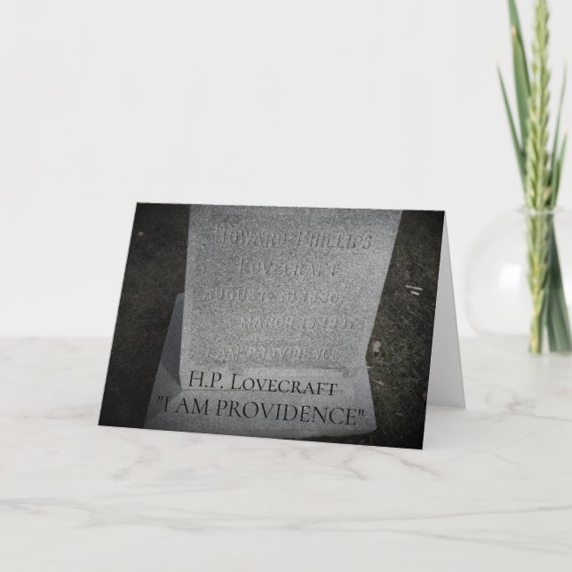 Carte HP Lovecraft - Écrivain Providence - JE SUIS PROVI (Devant)