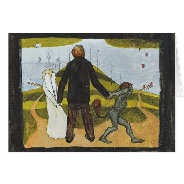 Carte Hugo Simberg Vägskälet Tienhaarassa CC0472 (Devant horizontal)