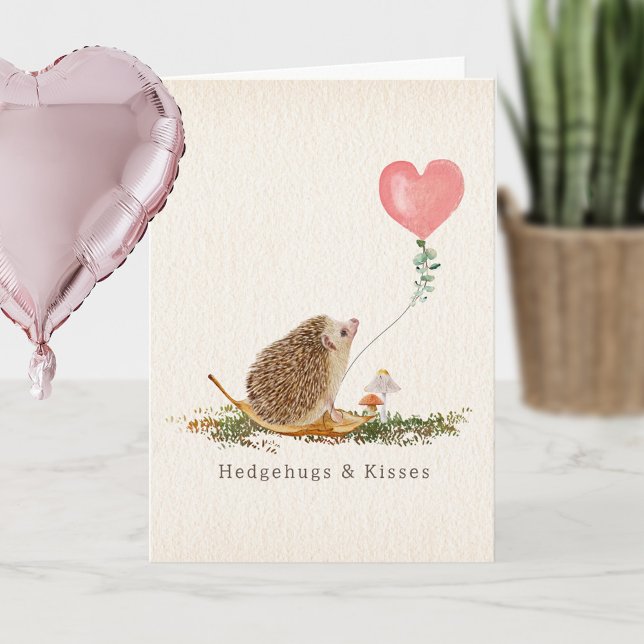 Carte Hugs de haies et baisers Champignon de haies Valen (Créateur téléchargé)