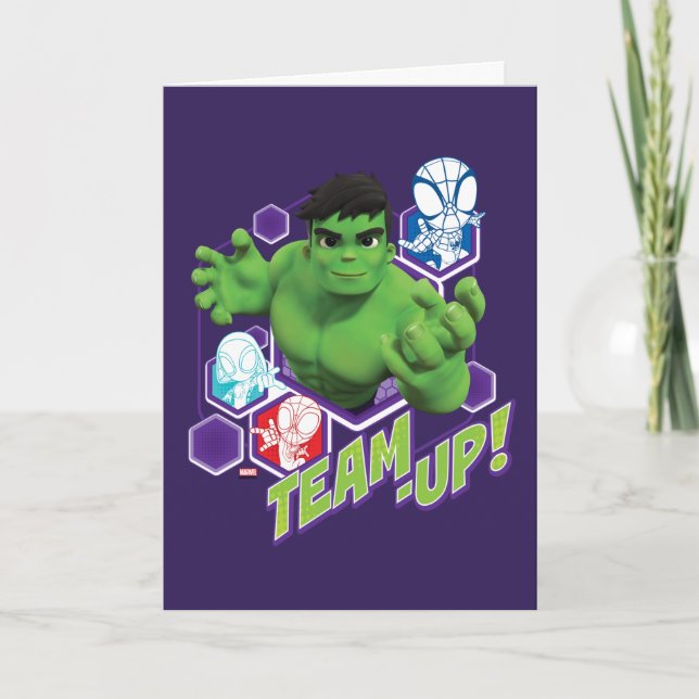 Carte Hulk & Spidey Équipe "Équipe-Ensemble !" (Devant)