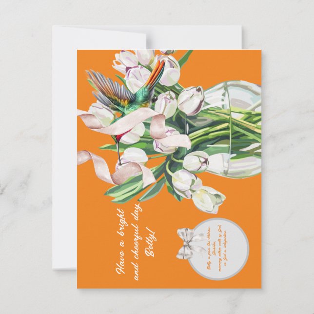 CARTE HUMMINGBIRD (Dos)