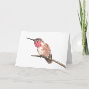 Carte Hummingbird watercolor