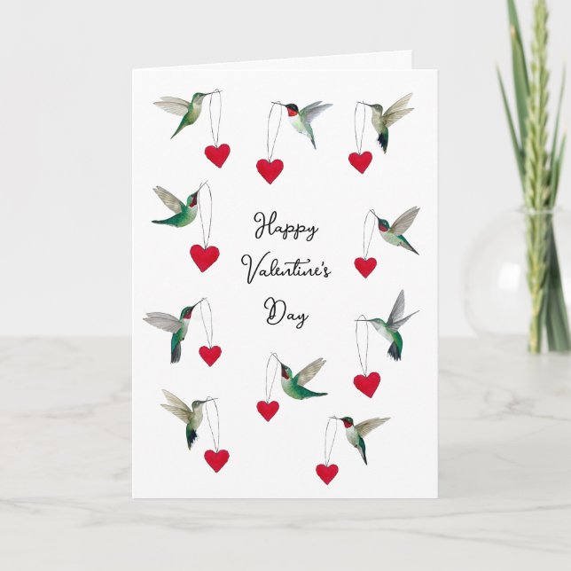 Carte Hummingbirds Valentine's Day (Devant)