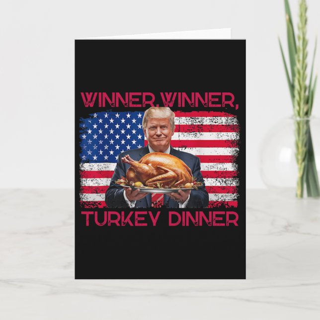 Carte Humor Funny Trump Winner Winner Turkey Dinner Than (Devant)