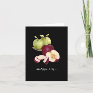 Carte Humoristique Une pomme par jour se bien