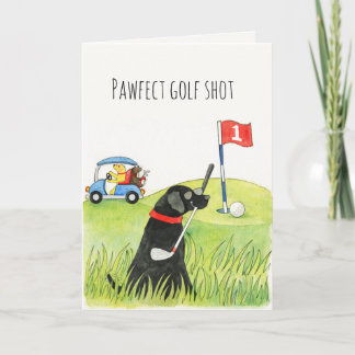 Carte Humorous Golf Dogs on the Green