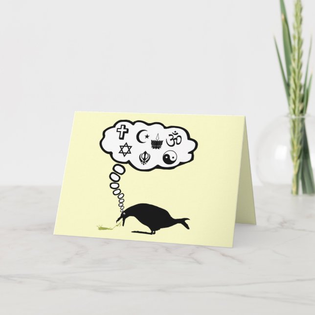 Carte Humour athée (Devant)