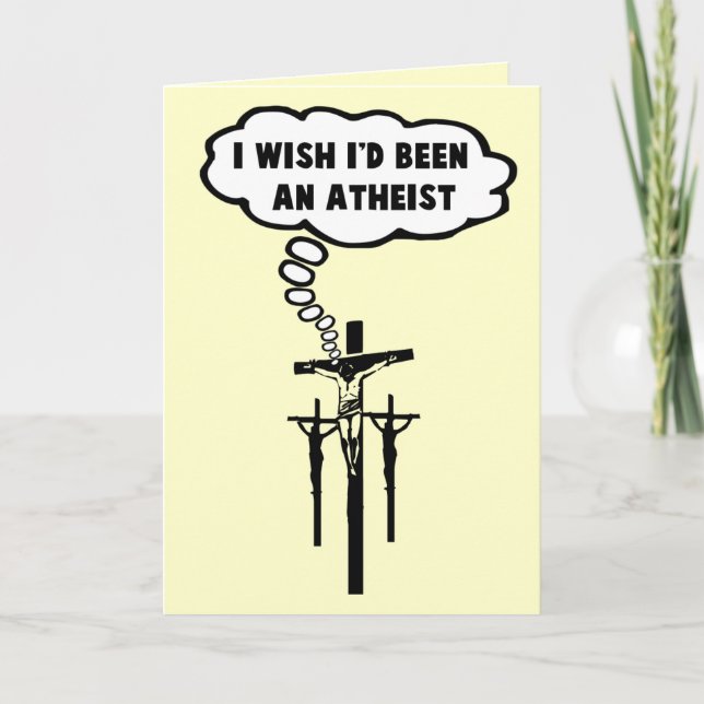 Carte Humour athée (Devant)