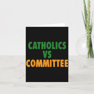 Carte Humour catholique vintage Catholiques contre Comit
