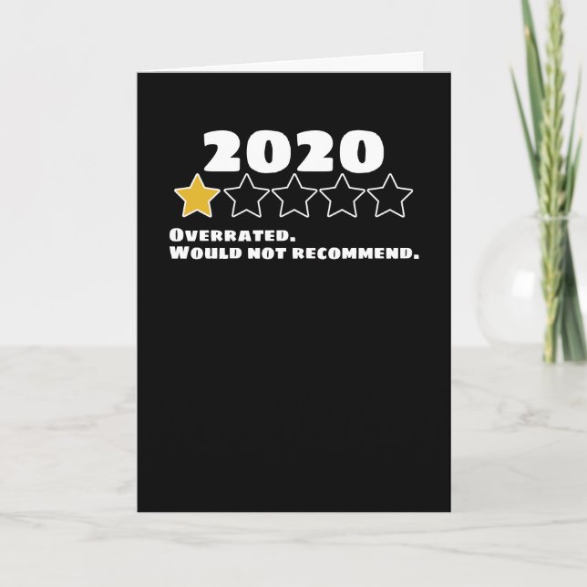 Carte Humour Corona Virus 2020 surévalué (Devant)