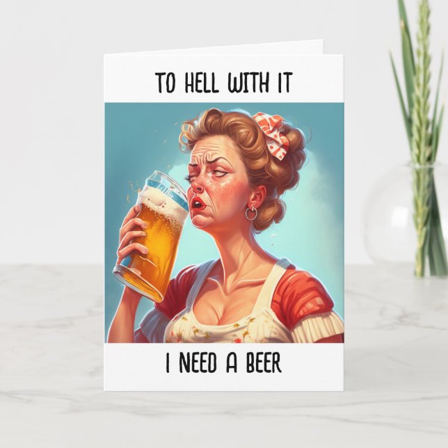 Carte Humour d'alcool amusant (Devant)
