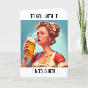 Carte Humour d'alcool amusant