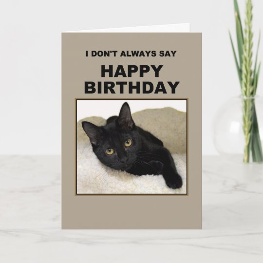 Carte Humour D Anniversaire Du Chat Noir Zazzle Ca