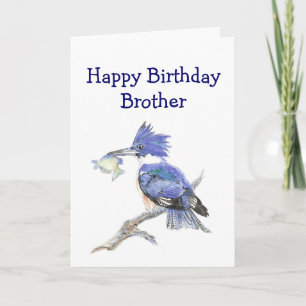 Carte Humour d'anniversaire du frère de la pêche - Le ma