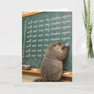 Carte Humour d'anniversaire du jour de la marmotte