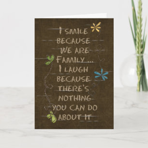 Carte Humour d'anniversaire familial