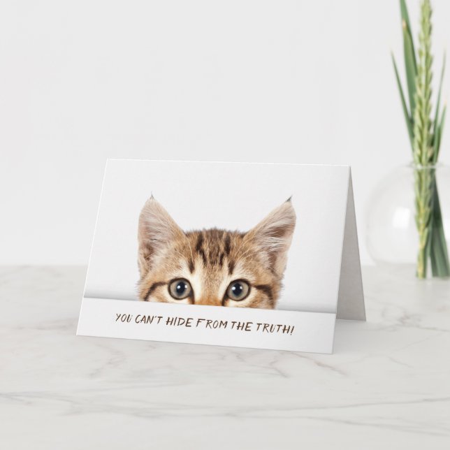 Carte Humour d'anniversaire Tabby kitten (Devant)