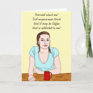 Carte Humour de café drôle et sarcastique