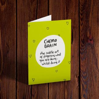 Carte Humour de cancer du cerveau chimiste