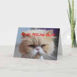 Carte Humour de chat persan d'anniversaire de frère