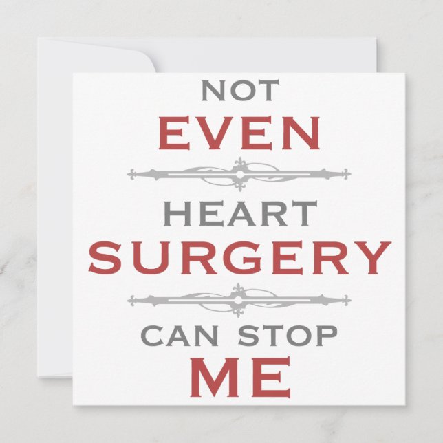 Carte Humour de chirurgie cardiaque (Devant)