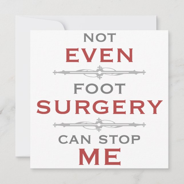 Carte Humour de chirurgie des pieds (Devant)