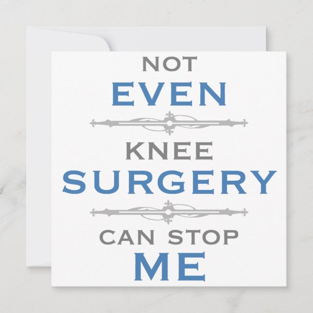 Carte Humour de chirurgie du genou (Devant)