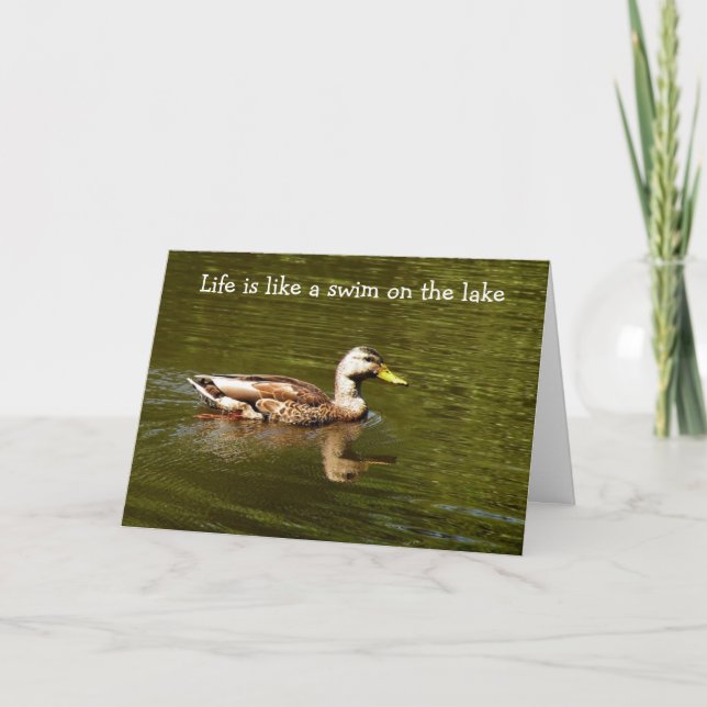 CARTE **HUMOUR DE RETRAITE** À PARTIR D'UN CANARD (Devant)