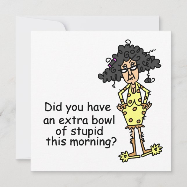 Carte Humour de stupidité (Devant)