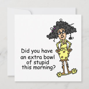 Carte Humour de stupidité