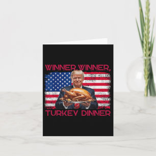 Carte Humour Drôle Trump Gagnant Gagnant Dîner de dinde 