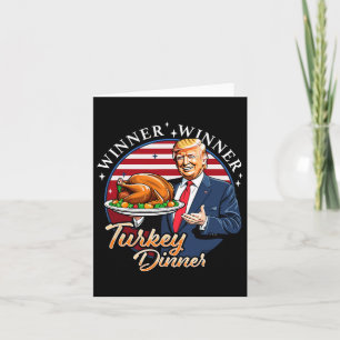 Carte Humour Drôle Trump Gagnant Gagnant Dîner de dinde 