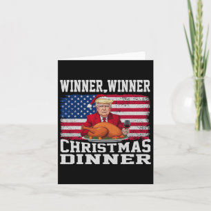 Carte Humour Funny Trump Gagnante du dîner de Noël M