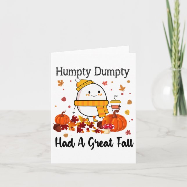 Carte Humpty Dumpty A Eu Une Grande Chute D'Automne Drôl (Devant)
