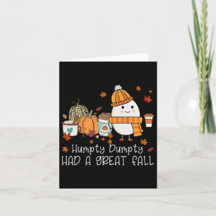Carte Humpty Dumpty a fait une grande chute Feuilles d'a