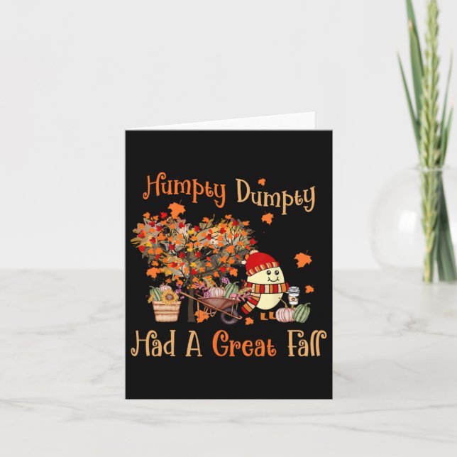 Carte Humpty Dumpty Had A Great Fall Thanksgiving Autumn (Devant)