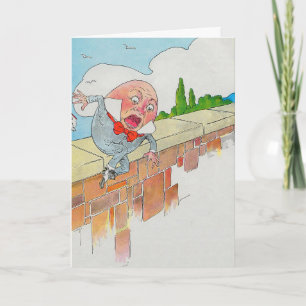 Carte Humpty Dumpty sur le mur mère oie rime