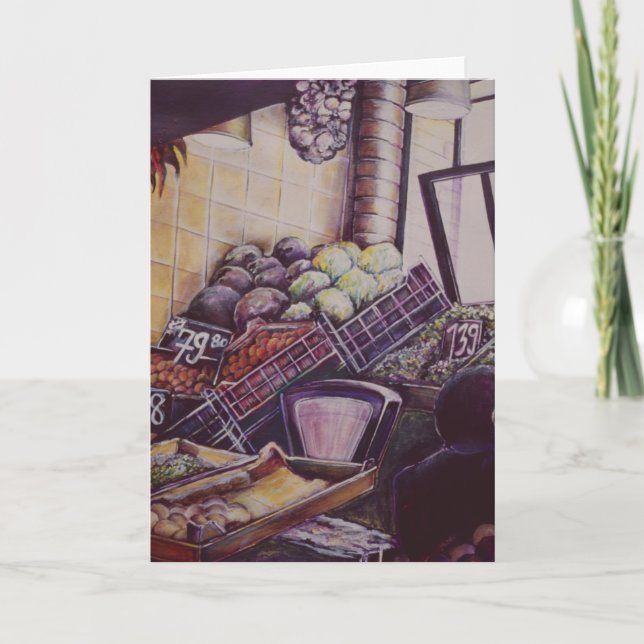 Carte Hungarian Market Place Budapest Greeting Card (Devant)