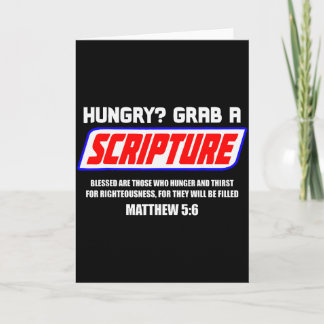 Carte Hungry Grab A Scripture Funny Christian Matthew 5_