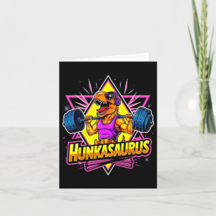 Carte Hunkasaurus Gym Workout T-rex Powerlifter Bodybui
