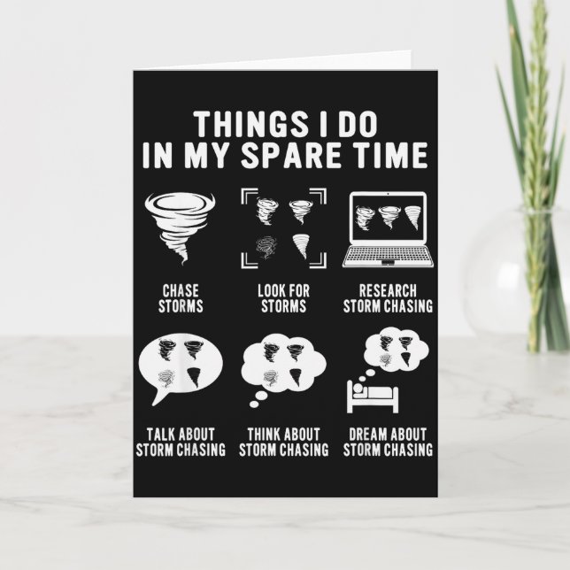 Carte Hurricane Chasing Chaser Tornado Hunter Meteorolog (Devant)