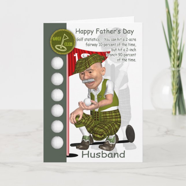 Carte Husband Golf Father's Day Greeting Card Golfing (Devant)