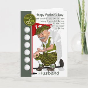 Carte Husband Golf Father's Day Greeting Card Golfing