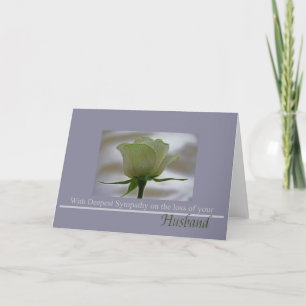 Carte Husband loss Rose sympathy Card