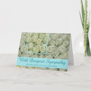 Carte Husband loss Rose sympathy Card