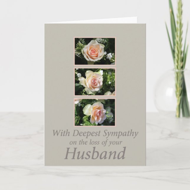 Carte Husband loss Rose sympathy Card (Devant)