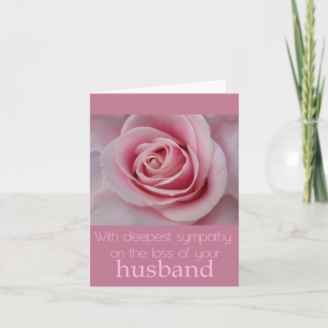 Carte Husband loss Rose sympathy Card (Devant)